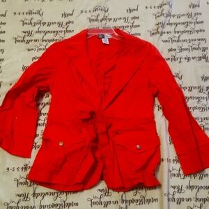 Contrast lg button down blouse